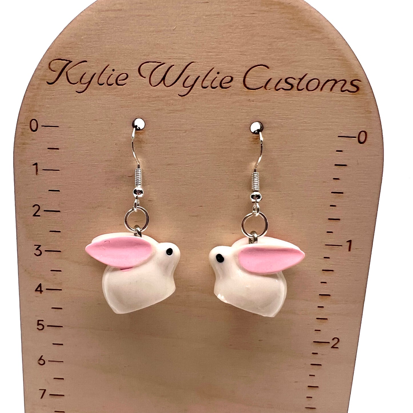 White Bunny Earrings