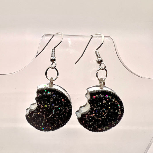 Bitten Cookie Glitter Earrings