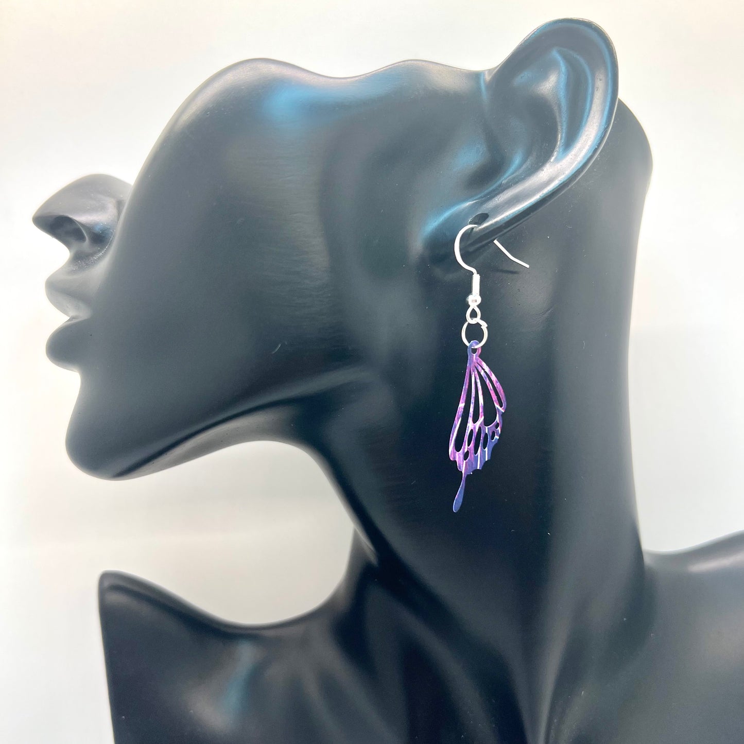 Rainbow Butterfly Wing Earrings