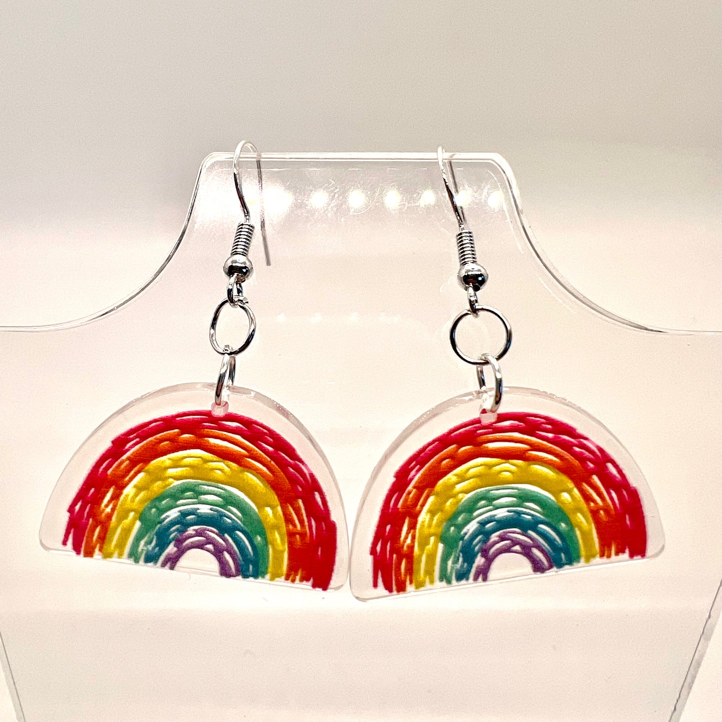 Rainbow Scribble Earrings