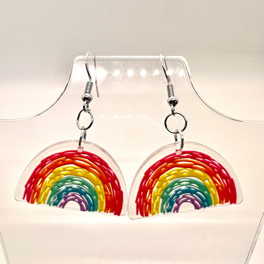 Rainbow Scribble Earrings