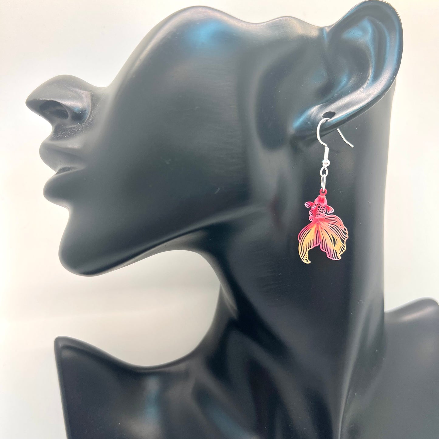 Red Beta Fish Earrings