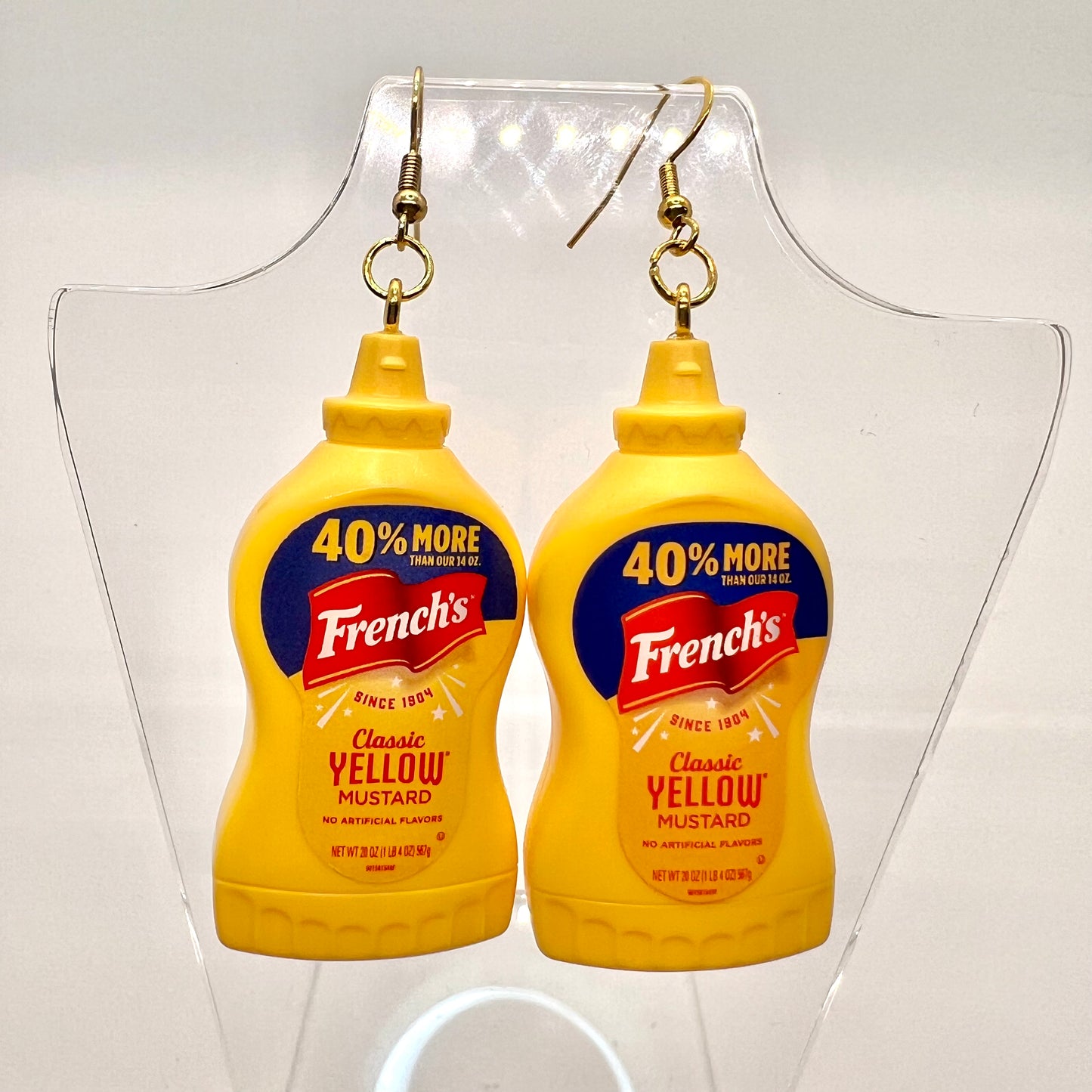 Mustard Bottle Condiment Earrings