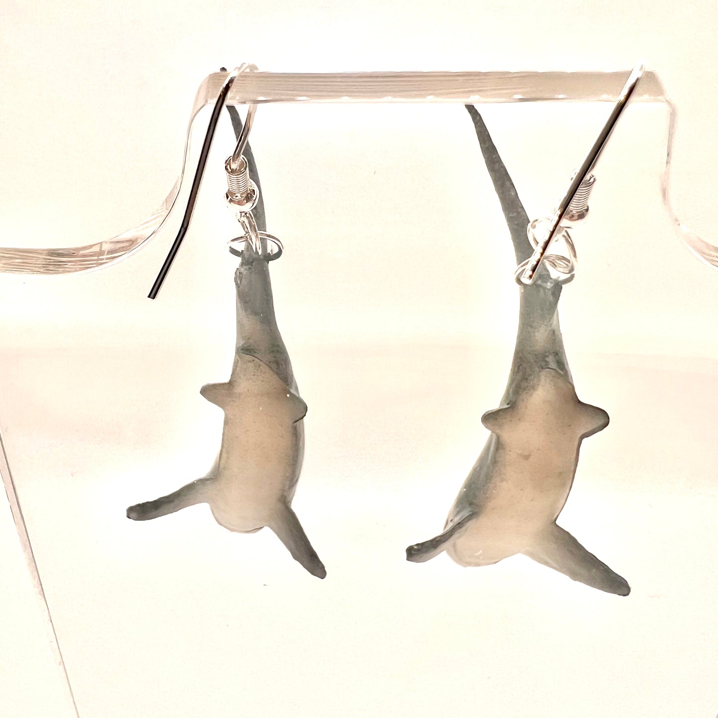 Grey Shark Earrings