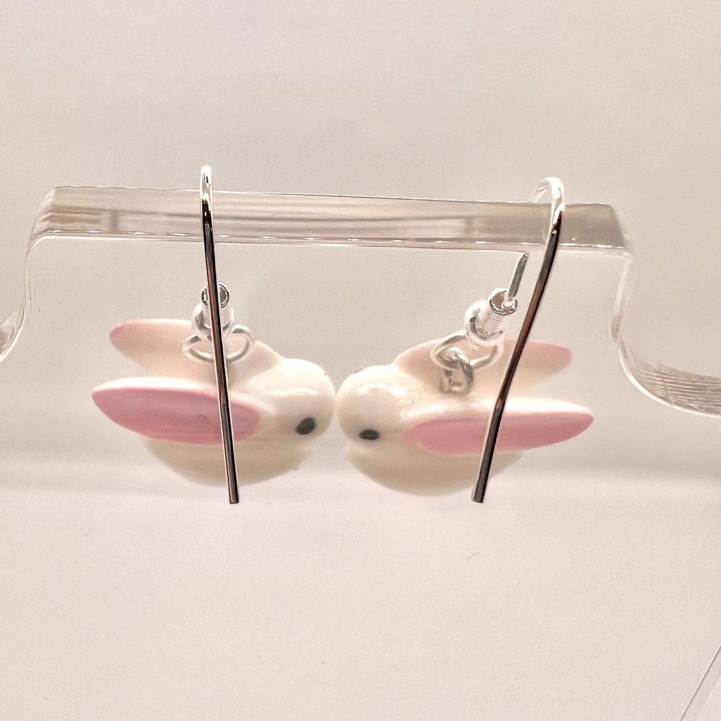 White Bunny Earrings