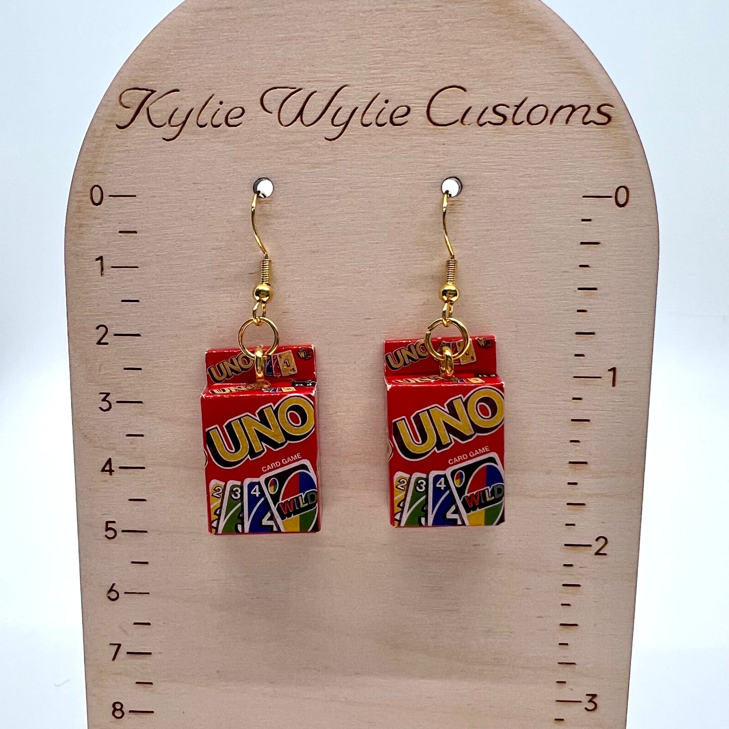 Uno Card Earrings