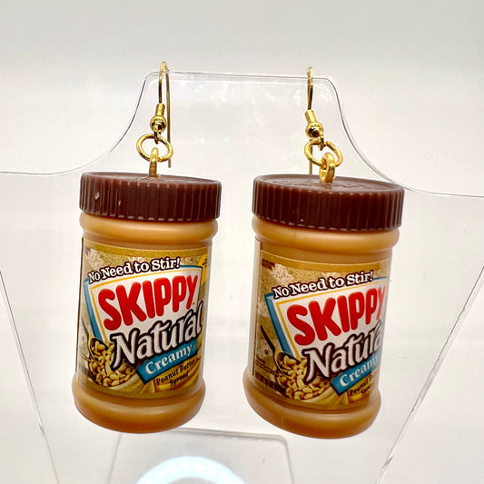 Skippy Peanut Butter Earrings