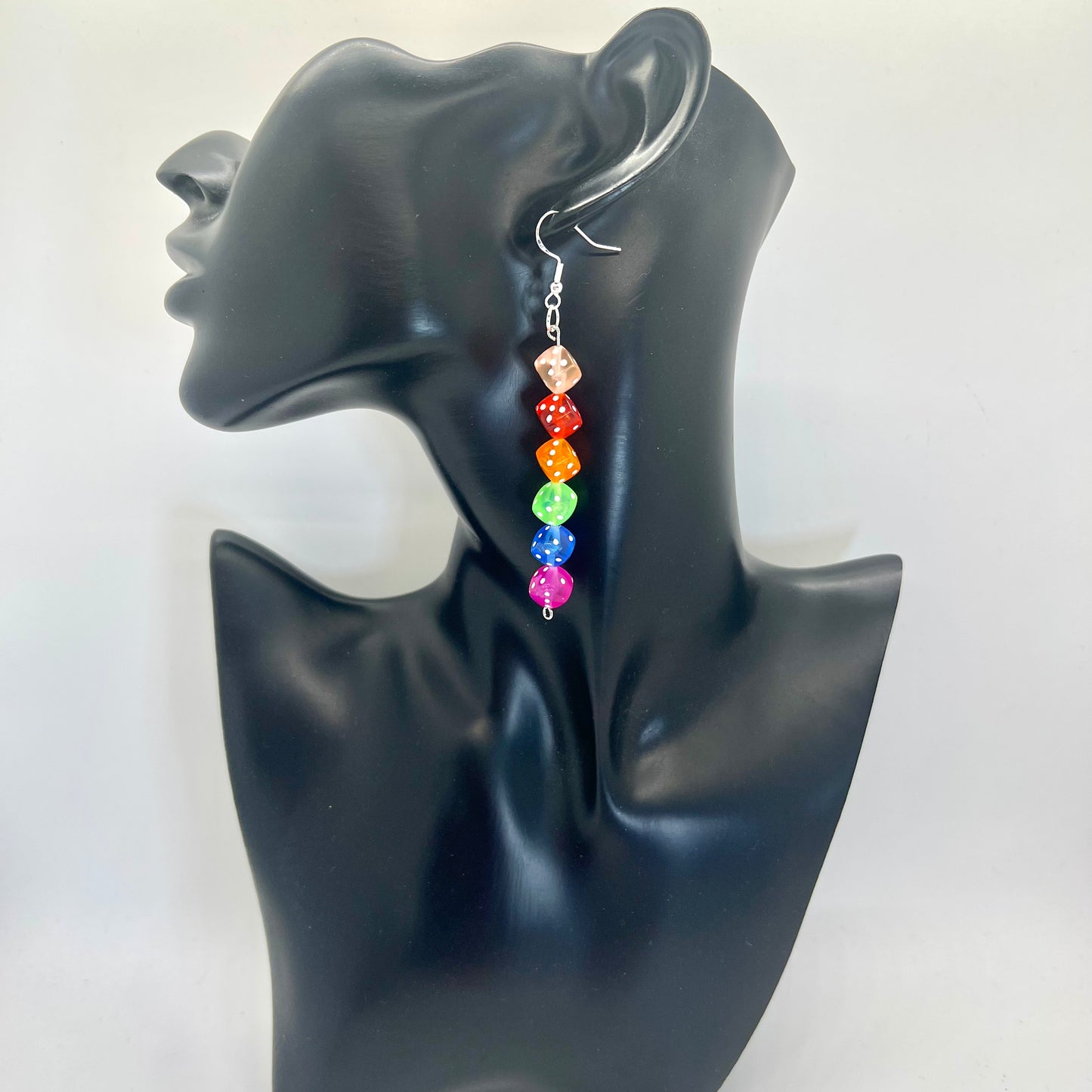 Rainbow Dice Earrings
