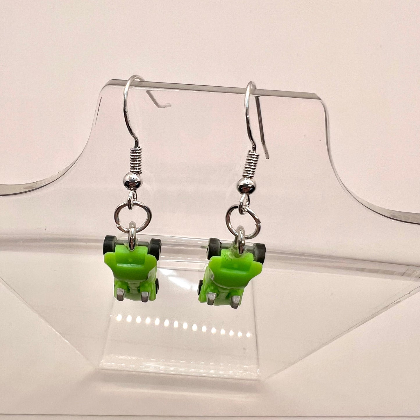 Green Hot Wheels Car Earrings