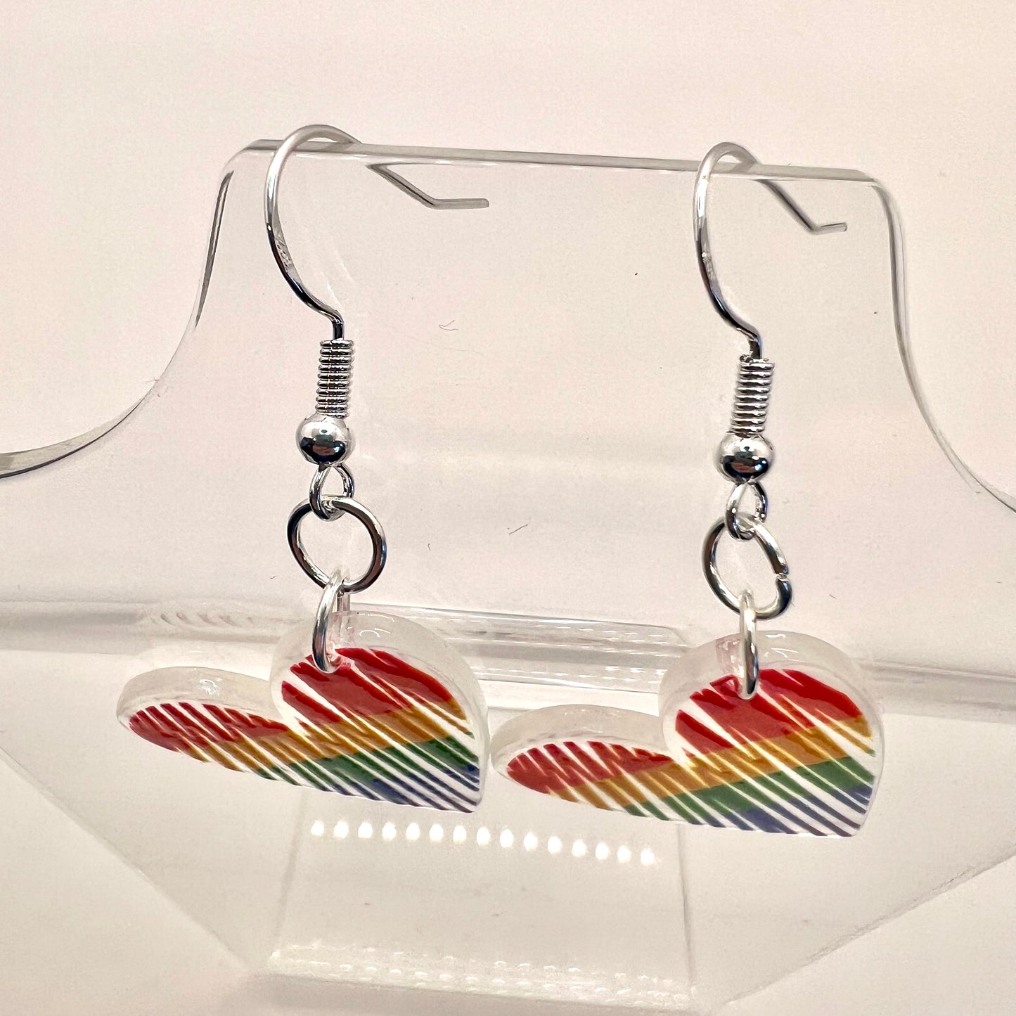Rainbow Heart Earrings