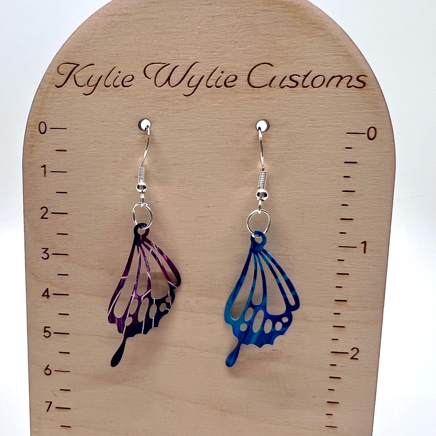 Rainbow Butterfly Wing Earrings