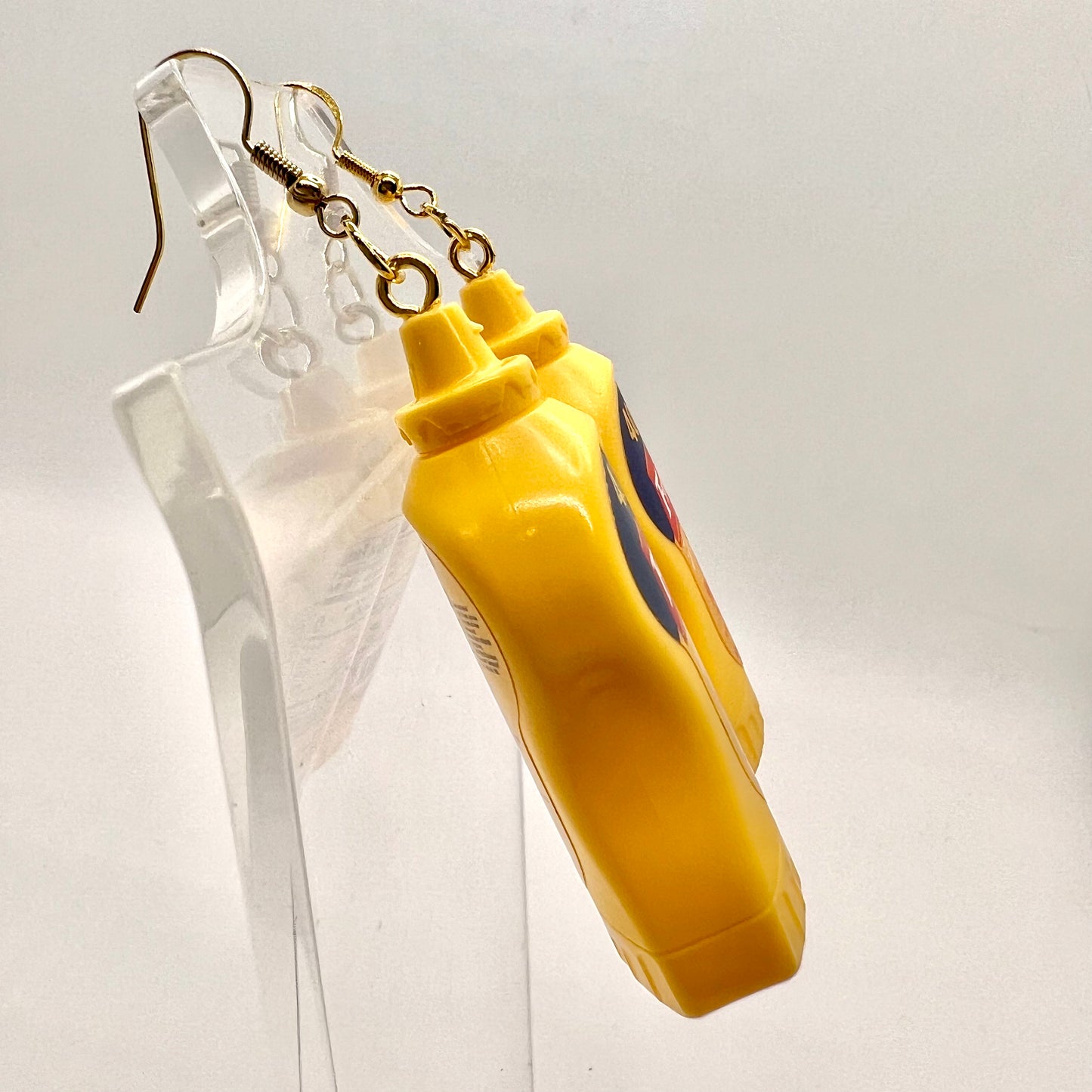 Mustard Bottle Condiment Earrings