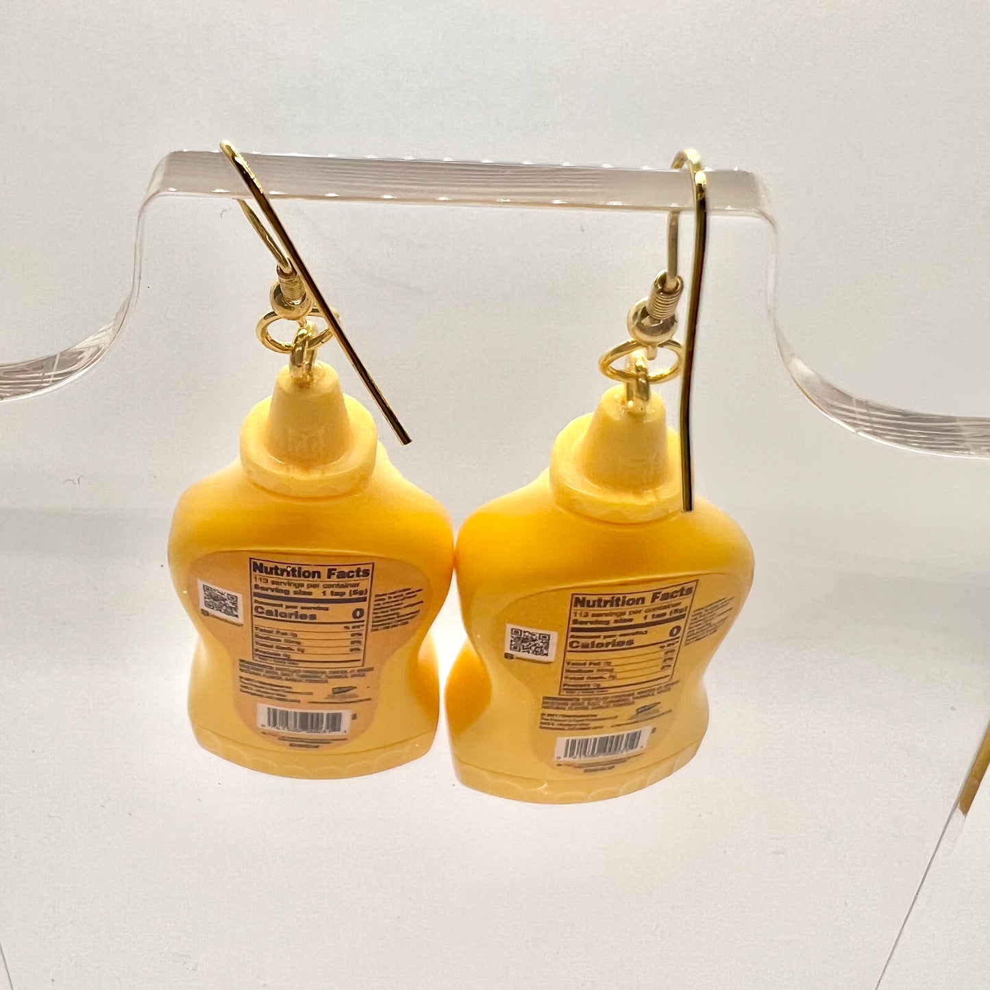 Mustard Bottle Condiment Earrings