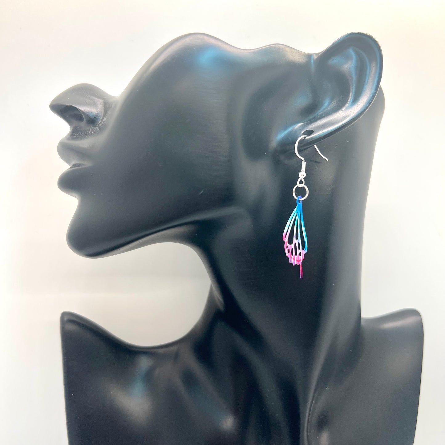 Rainbow Butterfly Wing Earrings