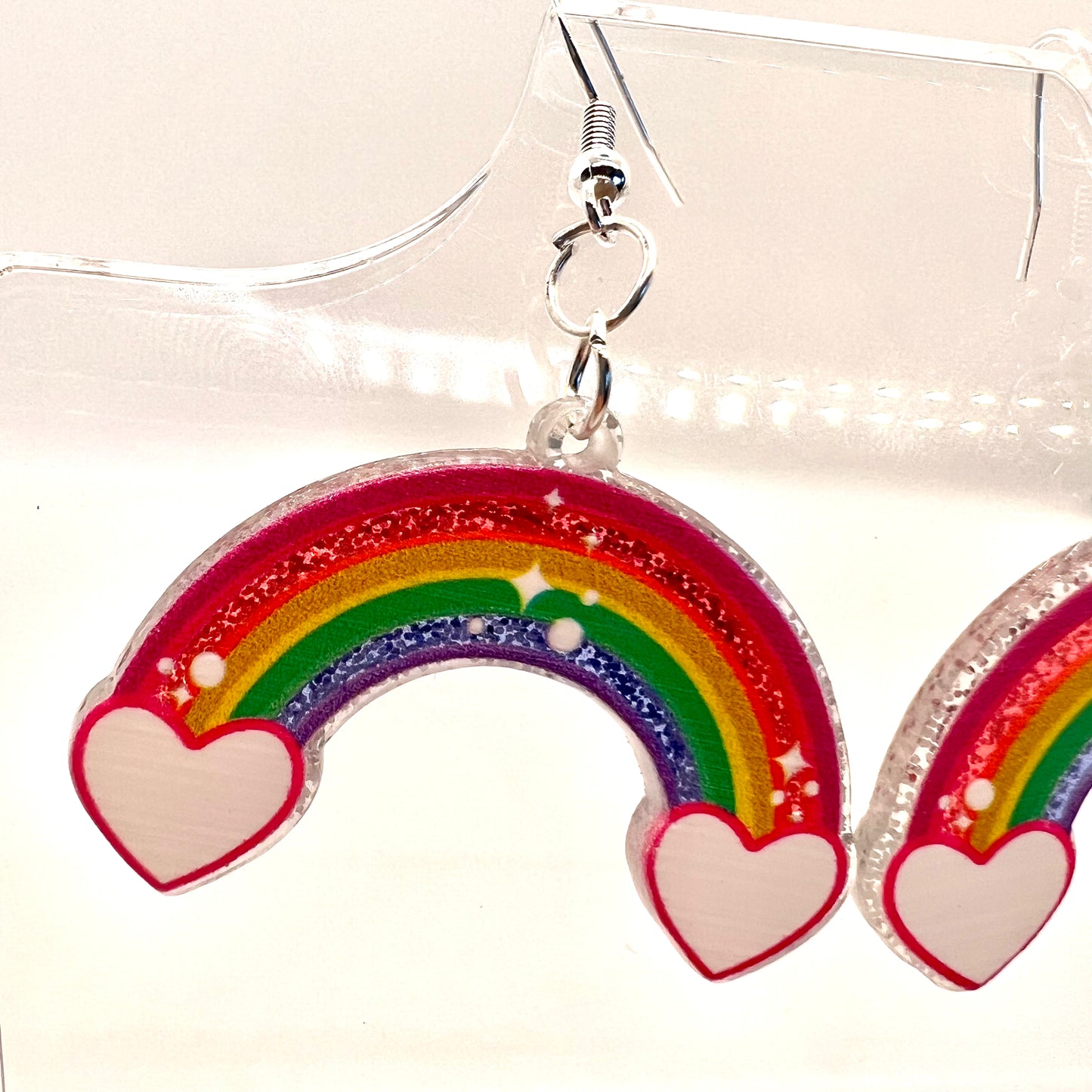 Glitter Rainbow Earrings