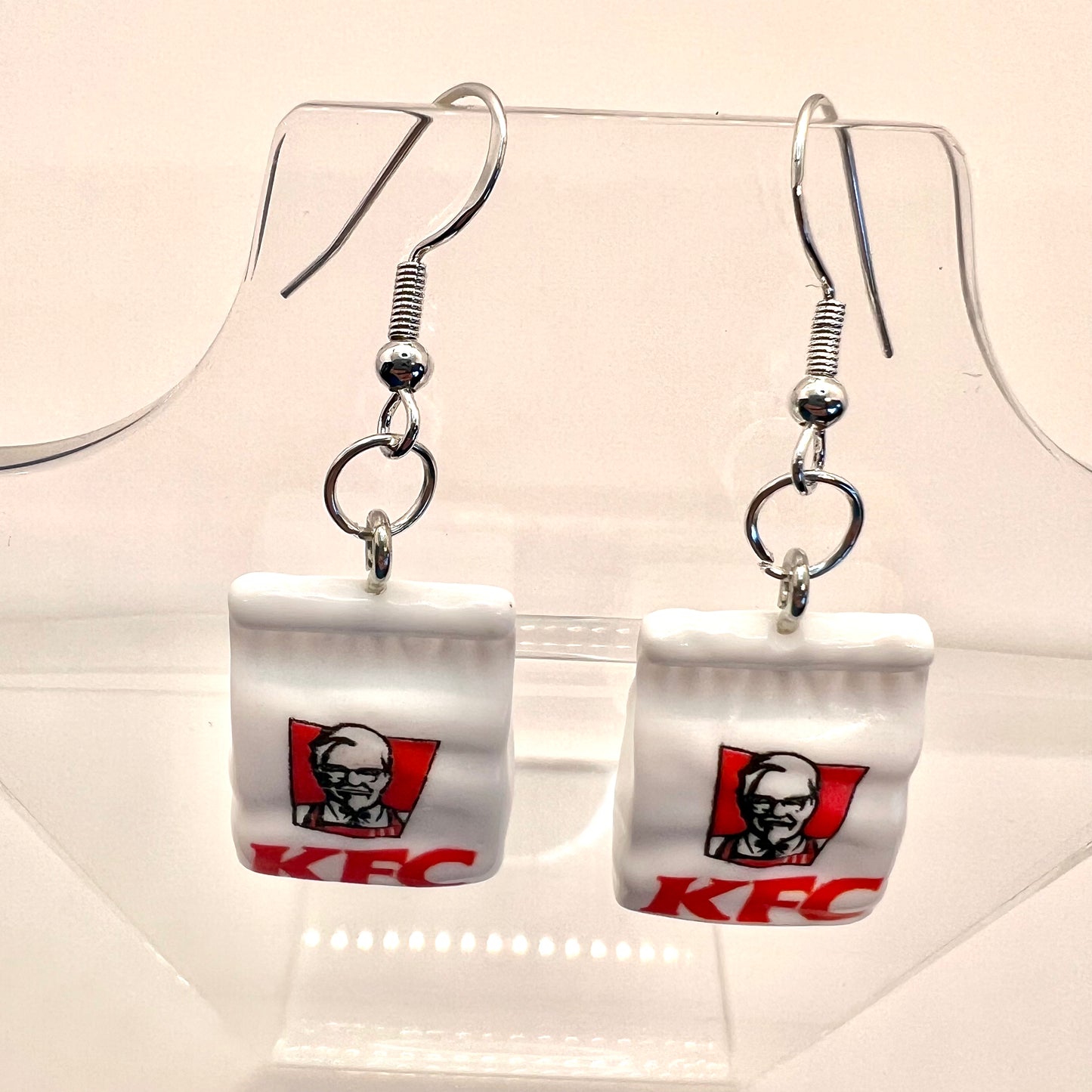KFC Takeaway Bag Earrings