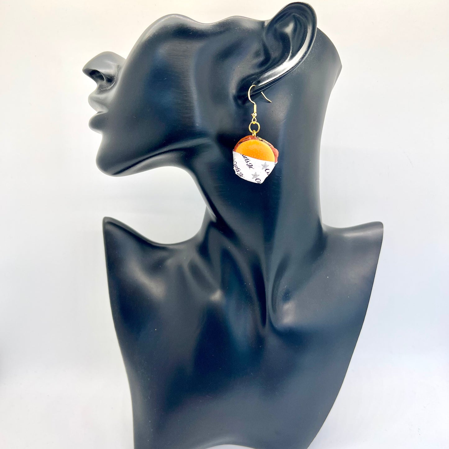 Carls Jr Burger Earrings