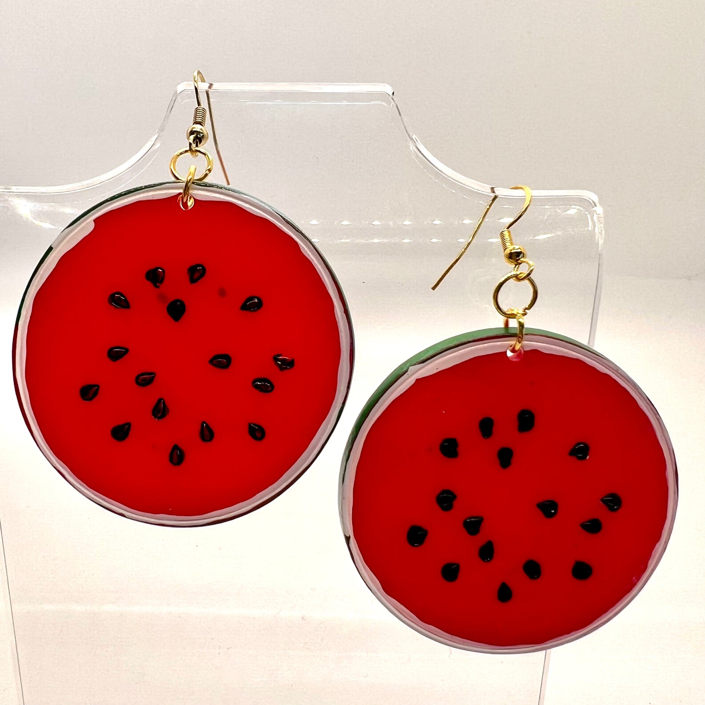 Oversize Watermelon Slice Earrings