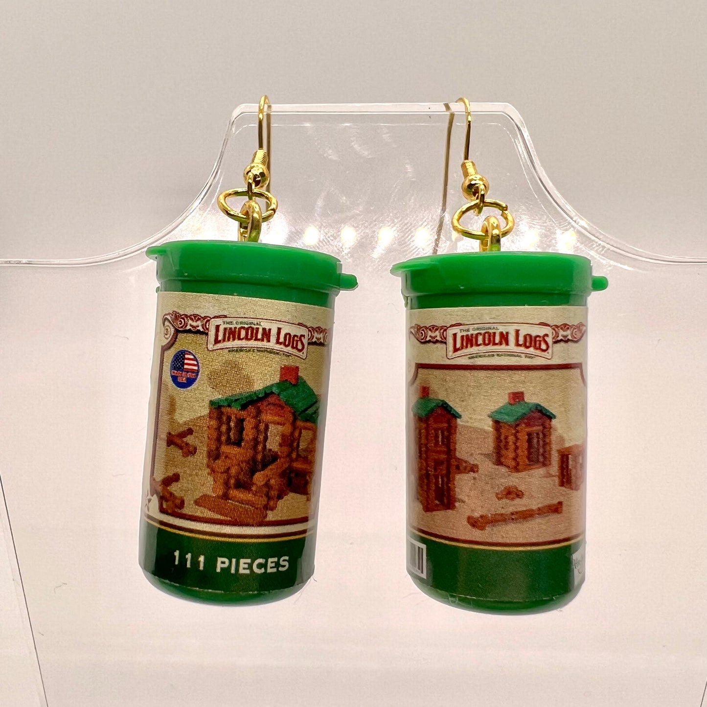 Lincoln Logs Earrings