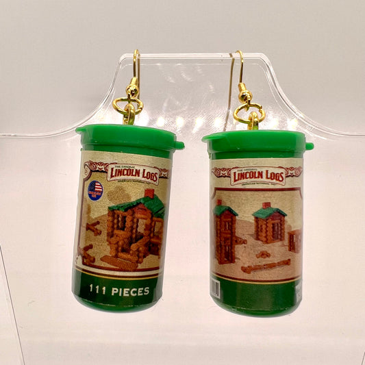 Lincoln Logs Earrings