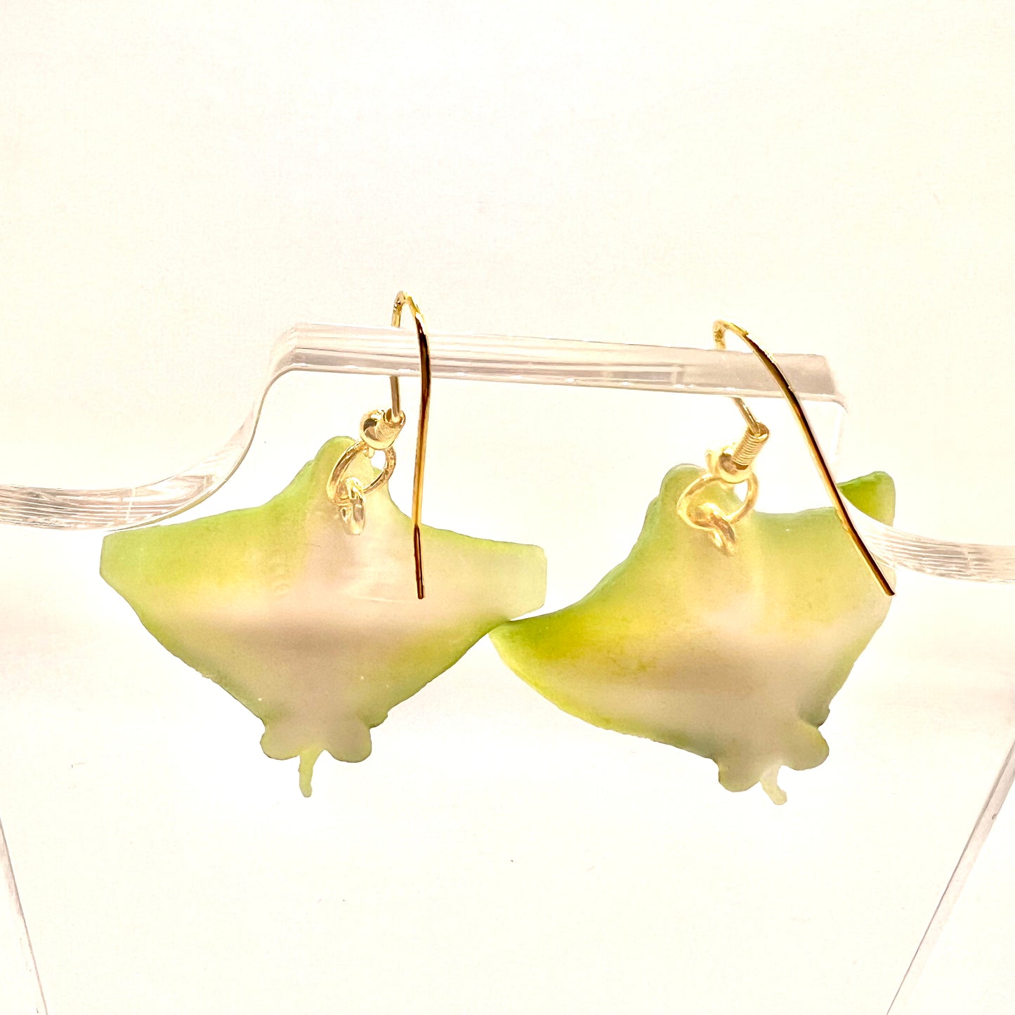 Green Stingray Earrings