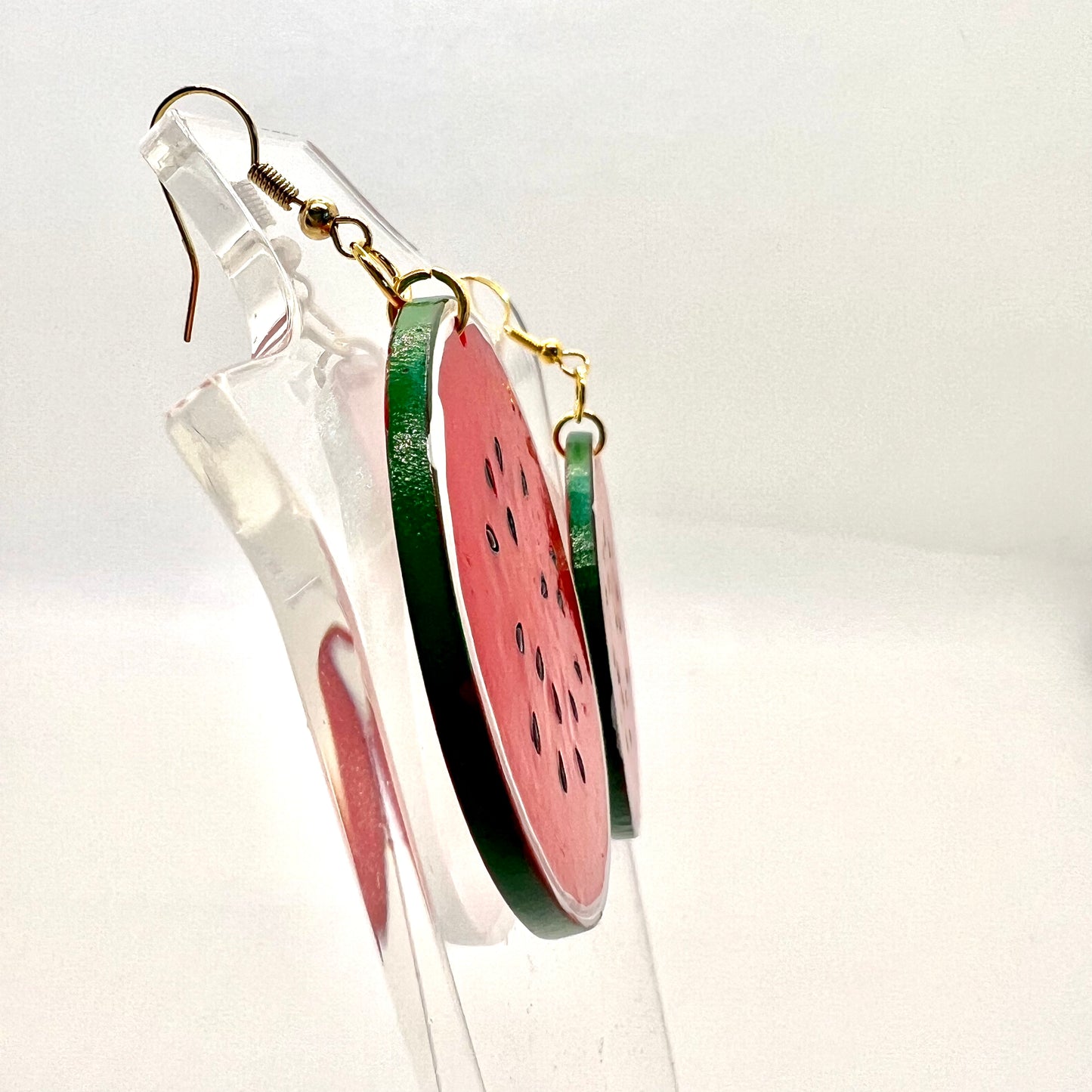 Oversize Watermelon Slice Earrings