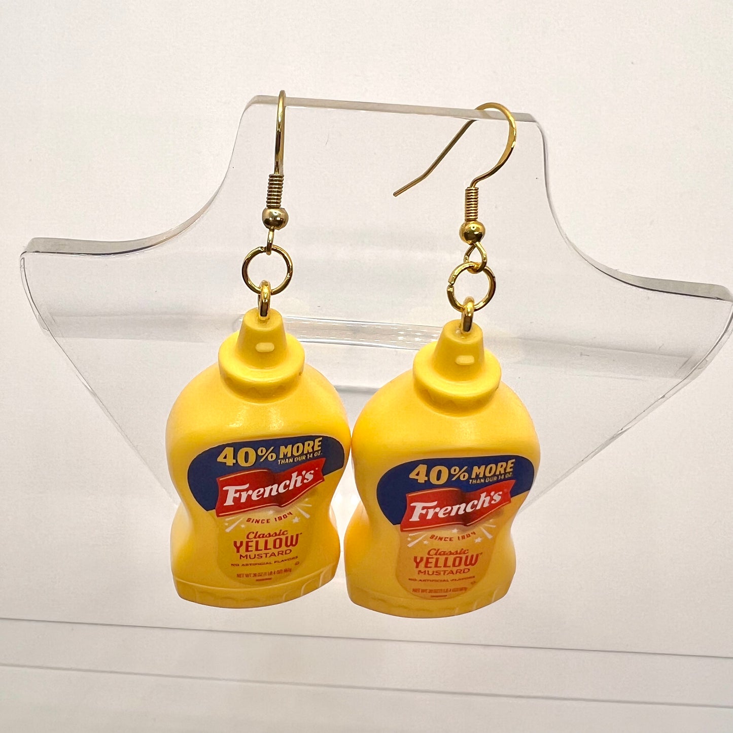 Mustard Bottle Condiment Earrings