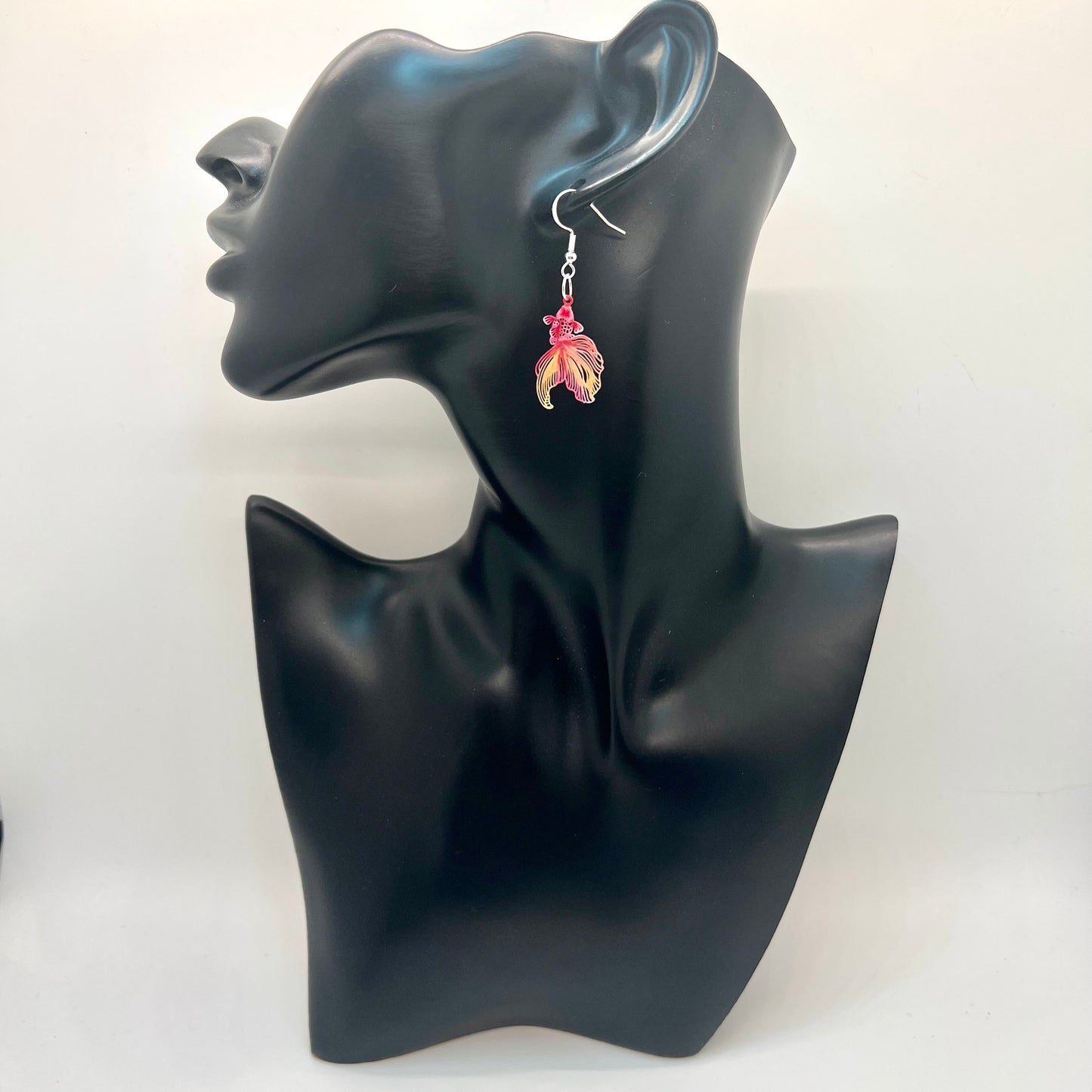 Red Beta Fish Earrings