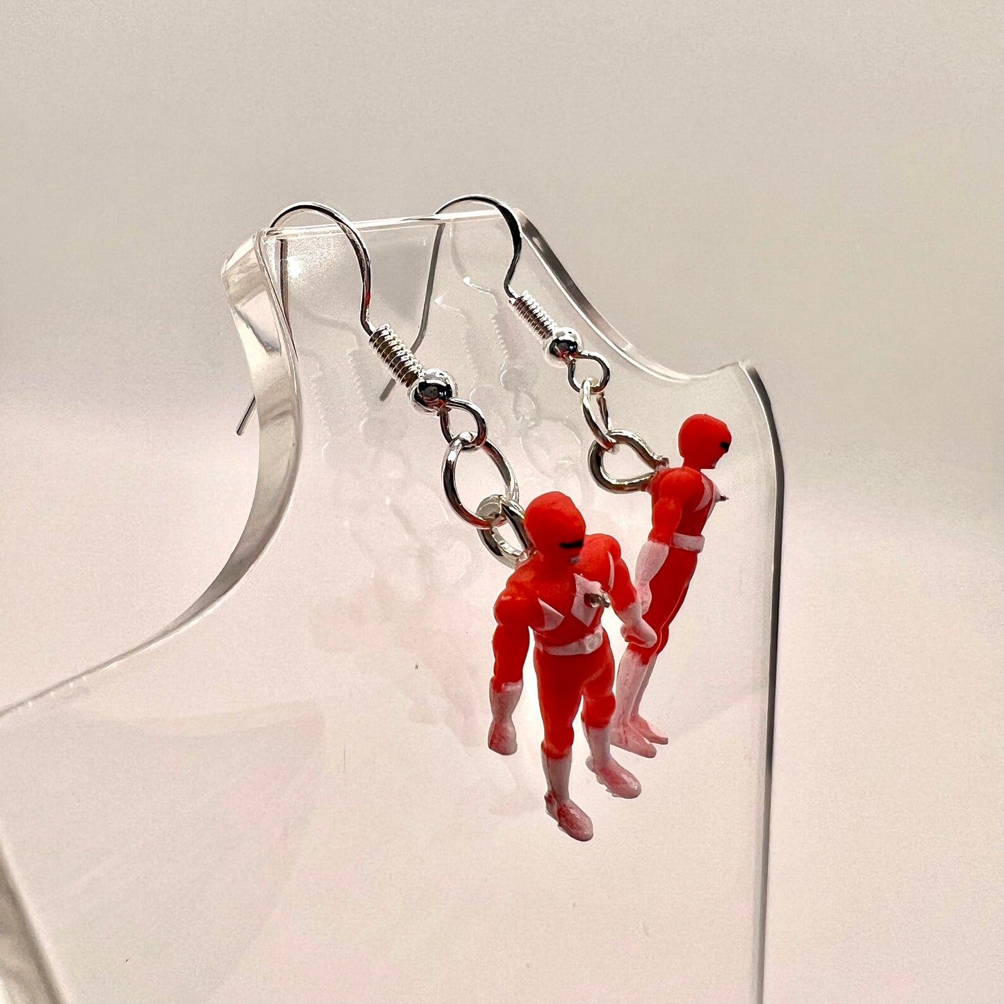 Red Power Ranger Earrings