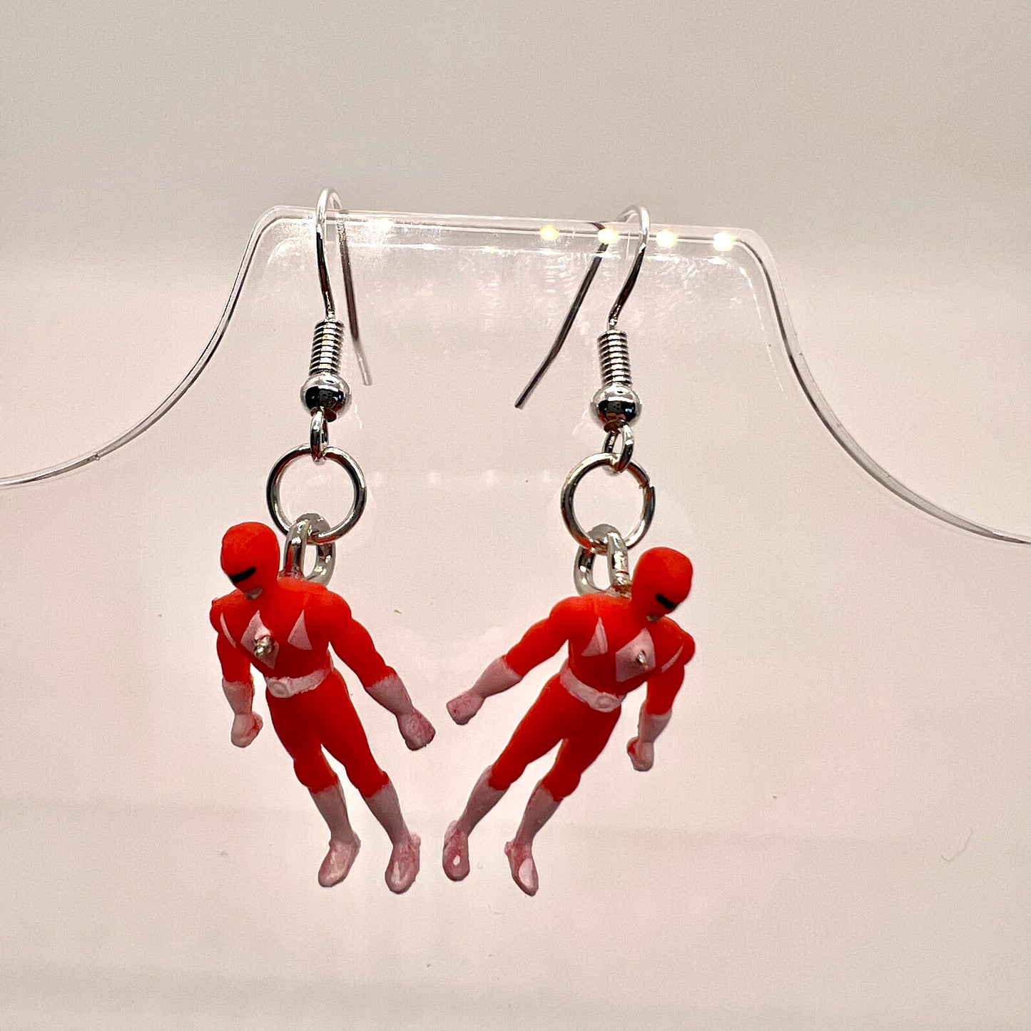 Red Power Ranger Earrings