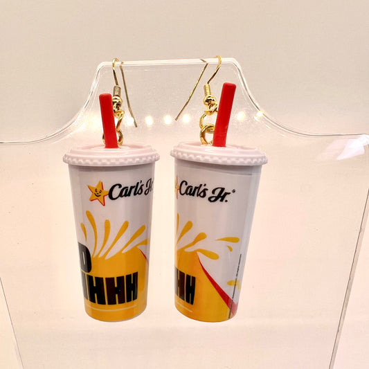 Carls Jr Drink Earrings