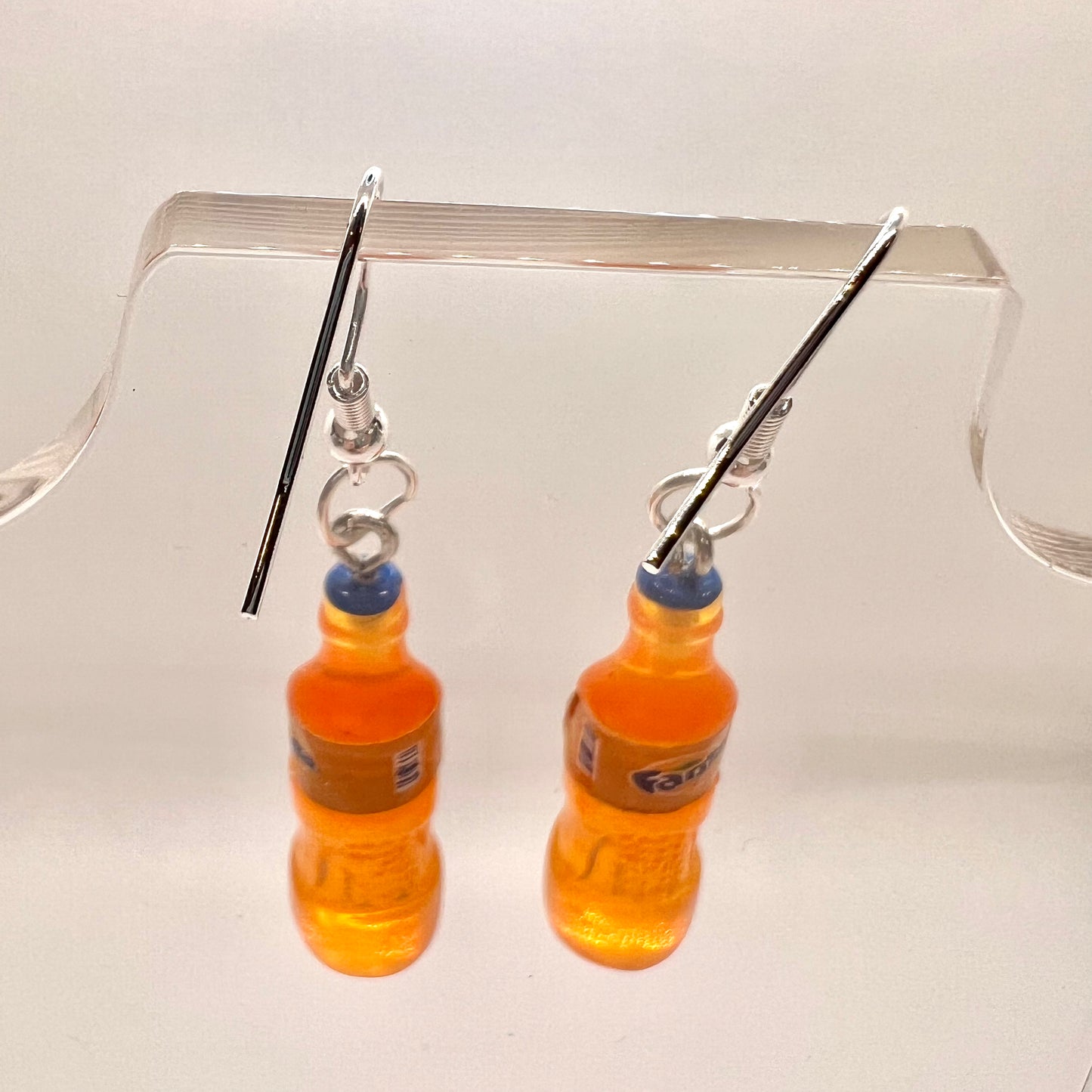 Orange Fanta Bottle Earrings