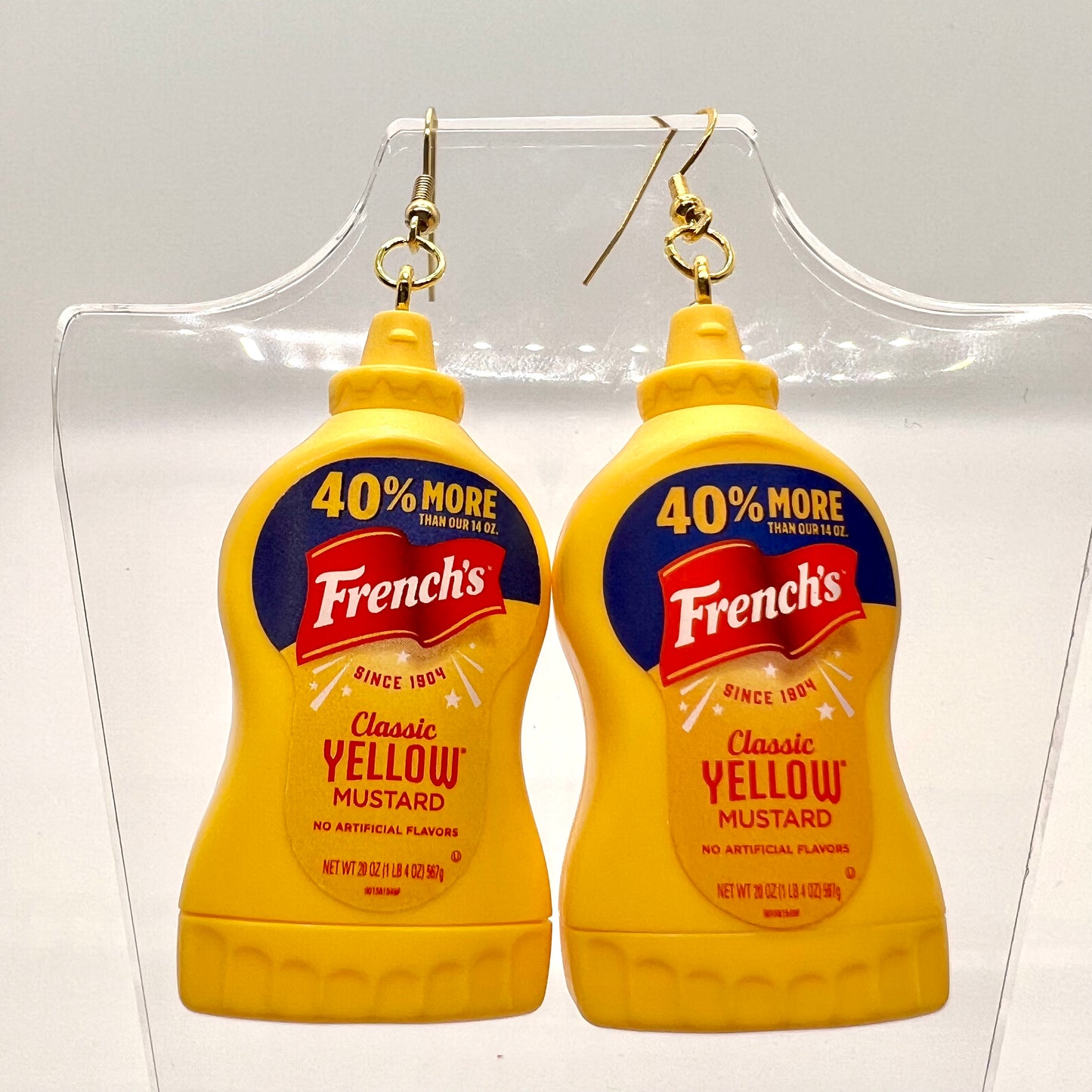 Mustard Bottle Condiment Earrings