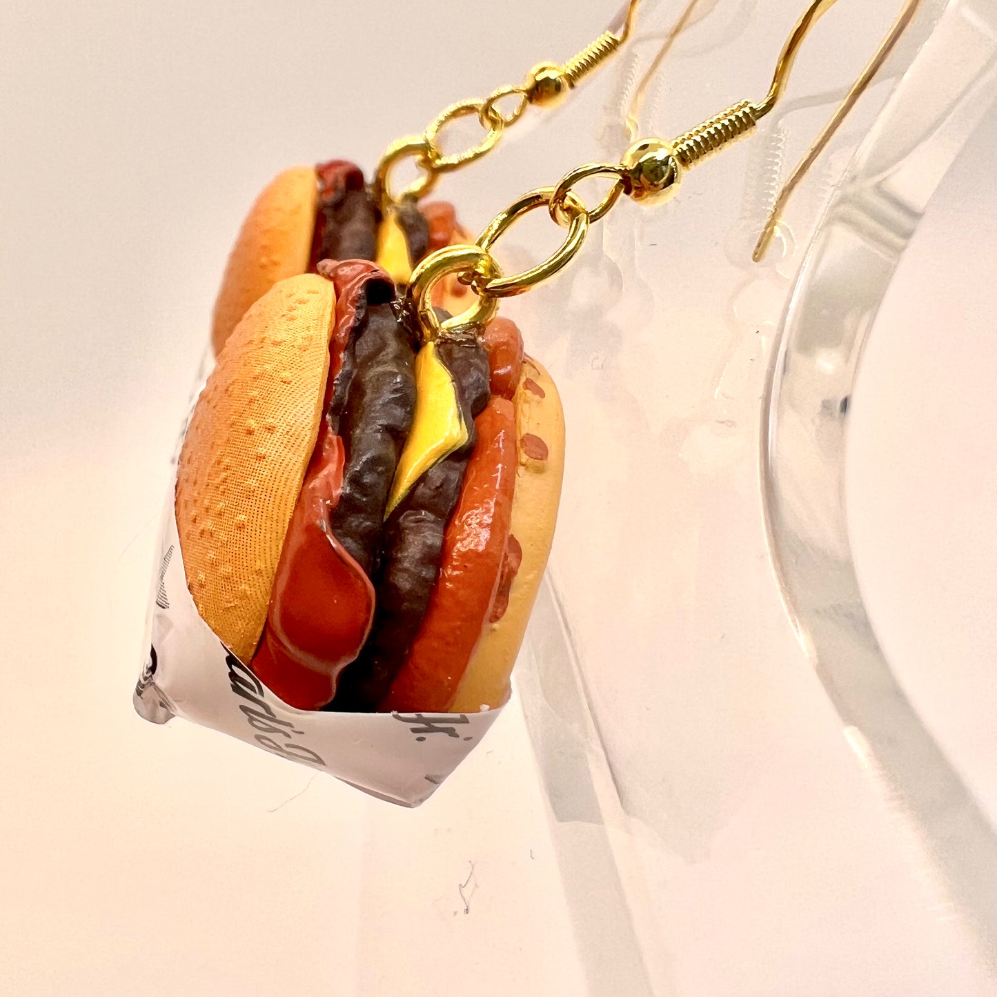 Carls Jr Burger Earrings