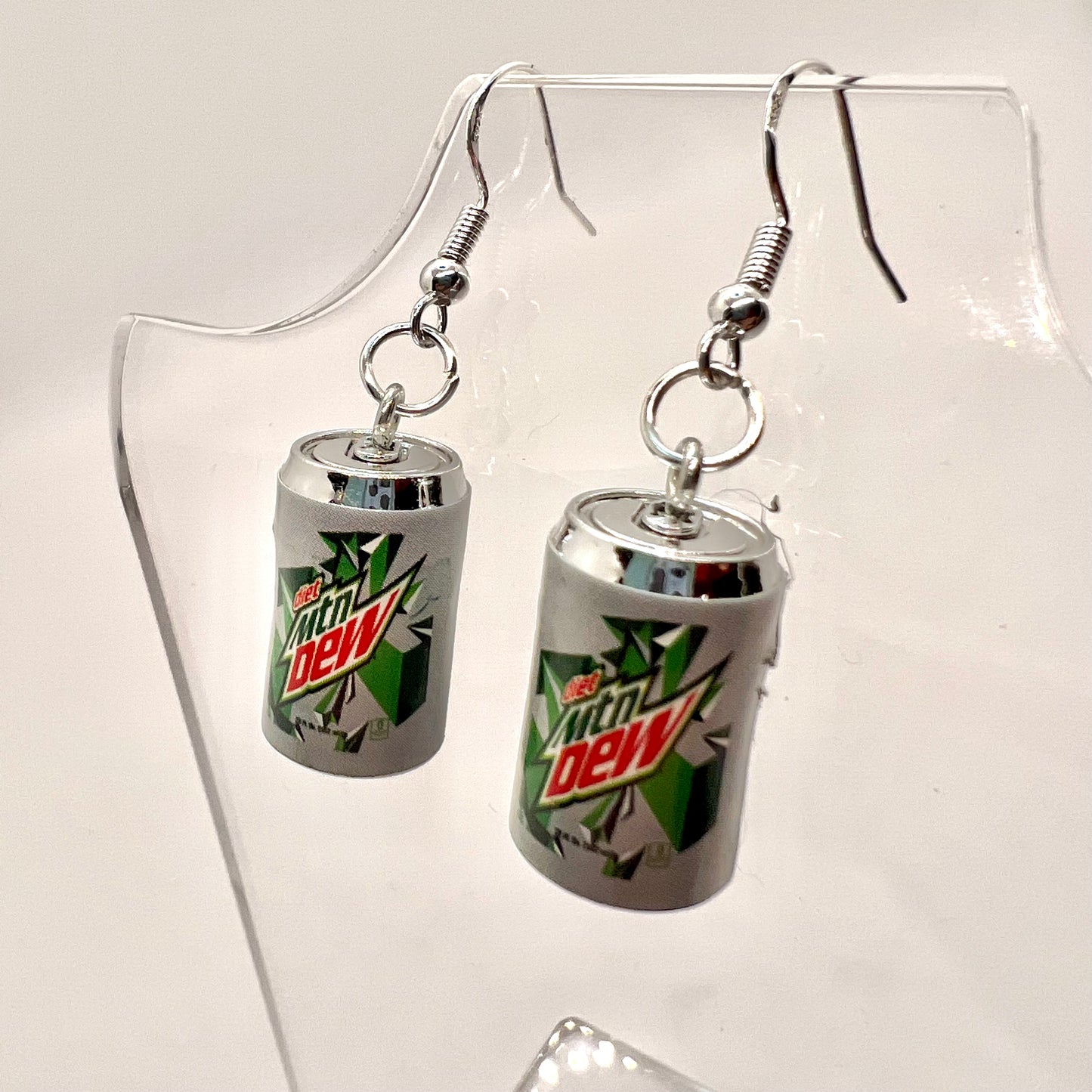 Diet Mt Dew Soda Can Earrings