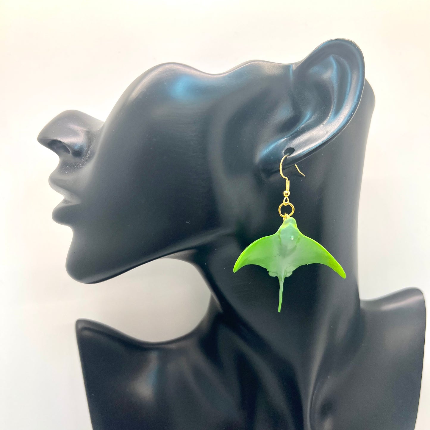 Green Stingray Earrings
