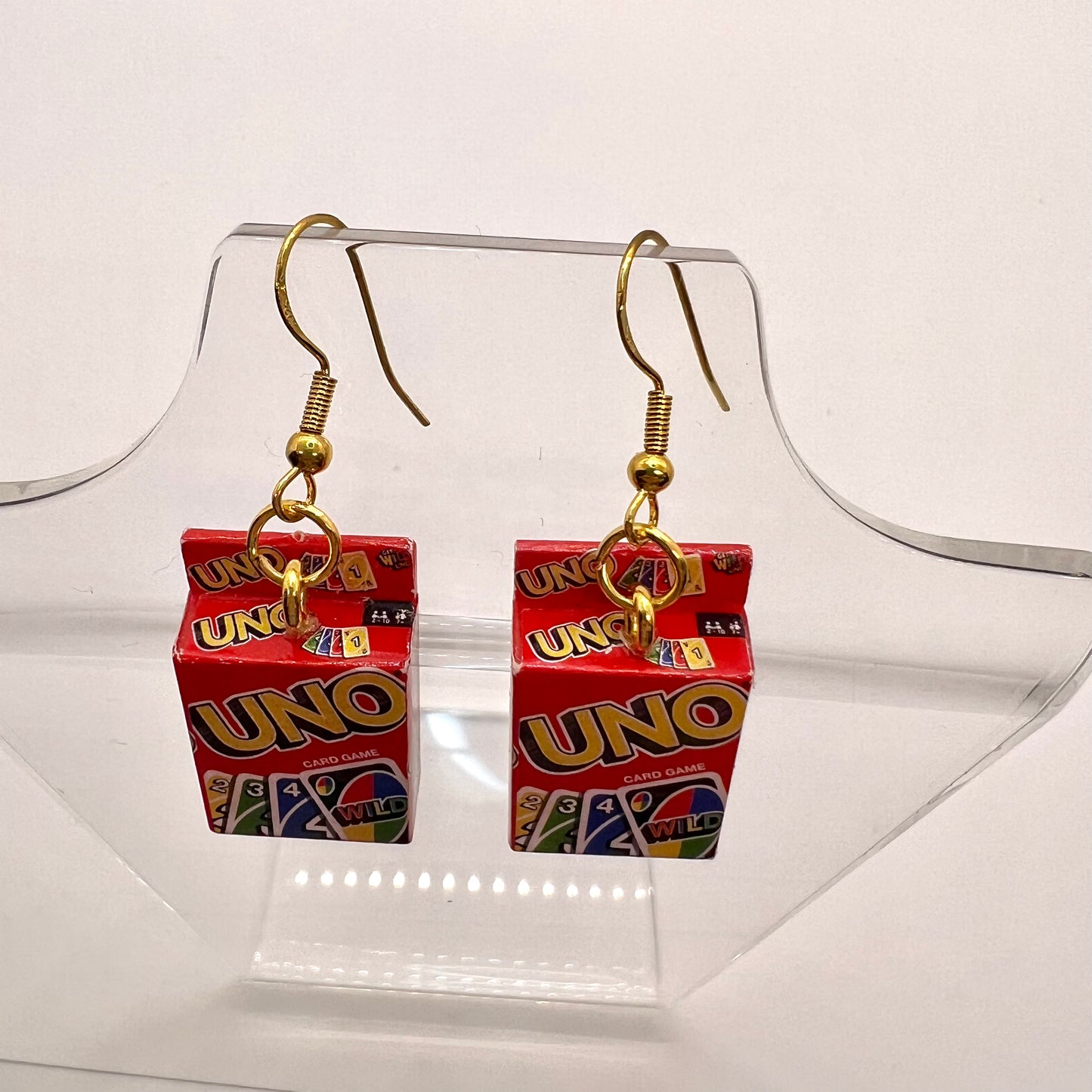 Uno Card Earrings