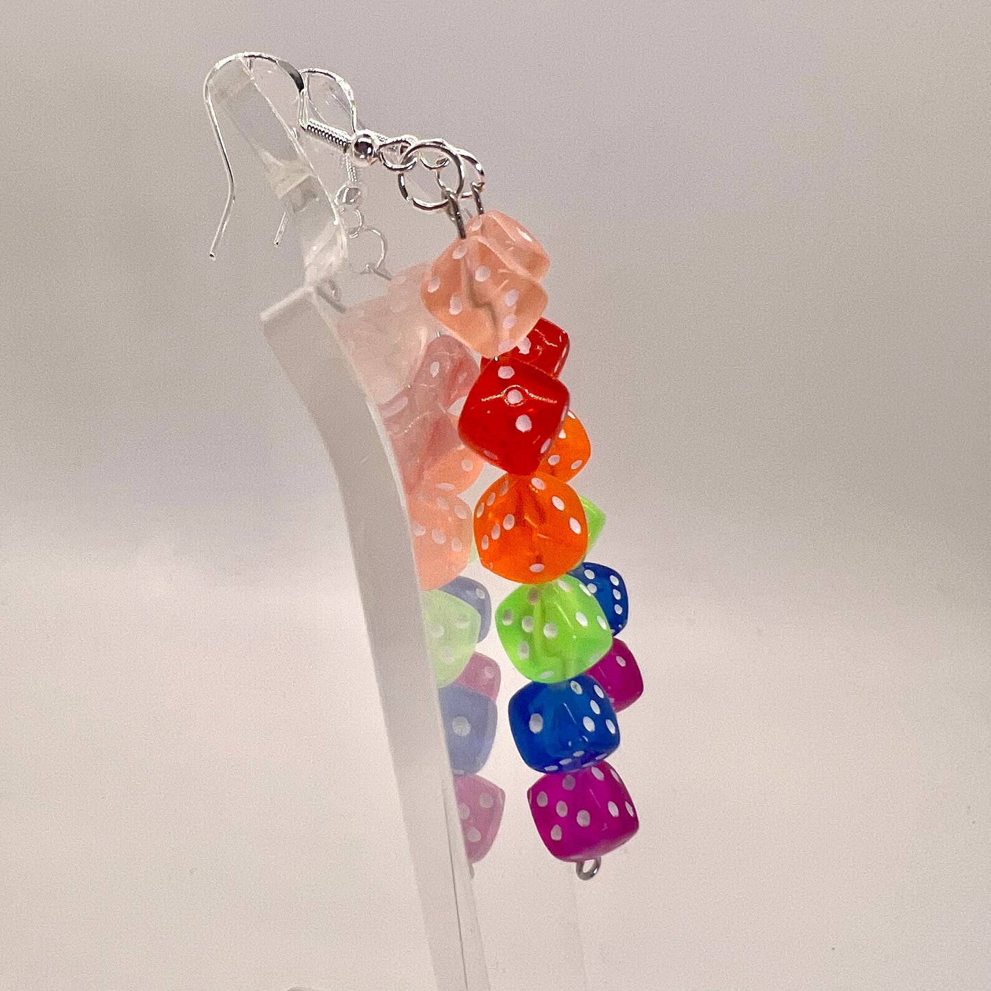 Rainbow Dice Earrings