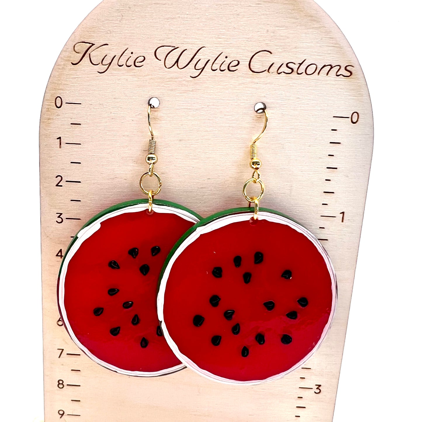 Oversize Watermelon Slice Earrings
