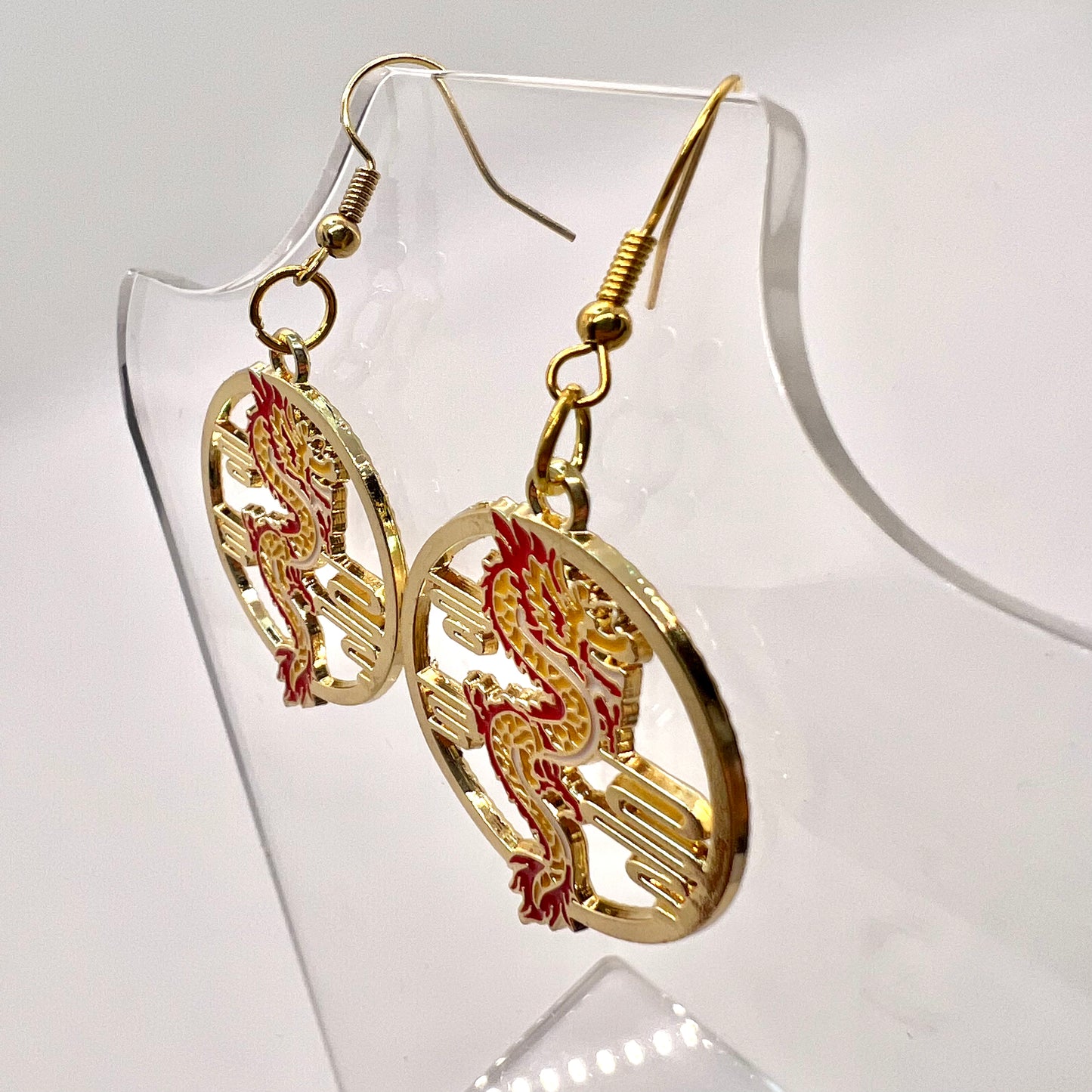 Red Dragon Earrings