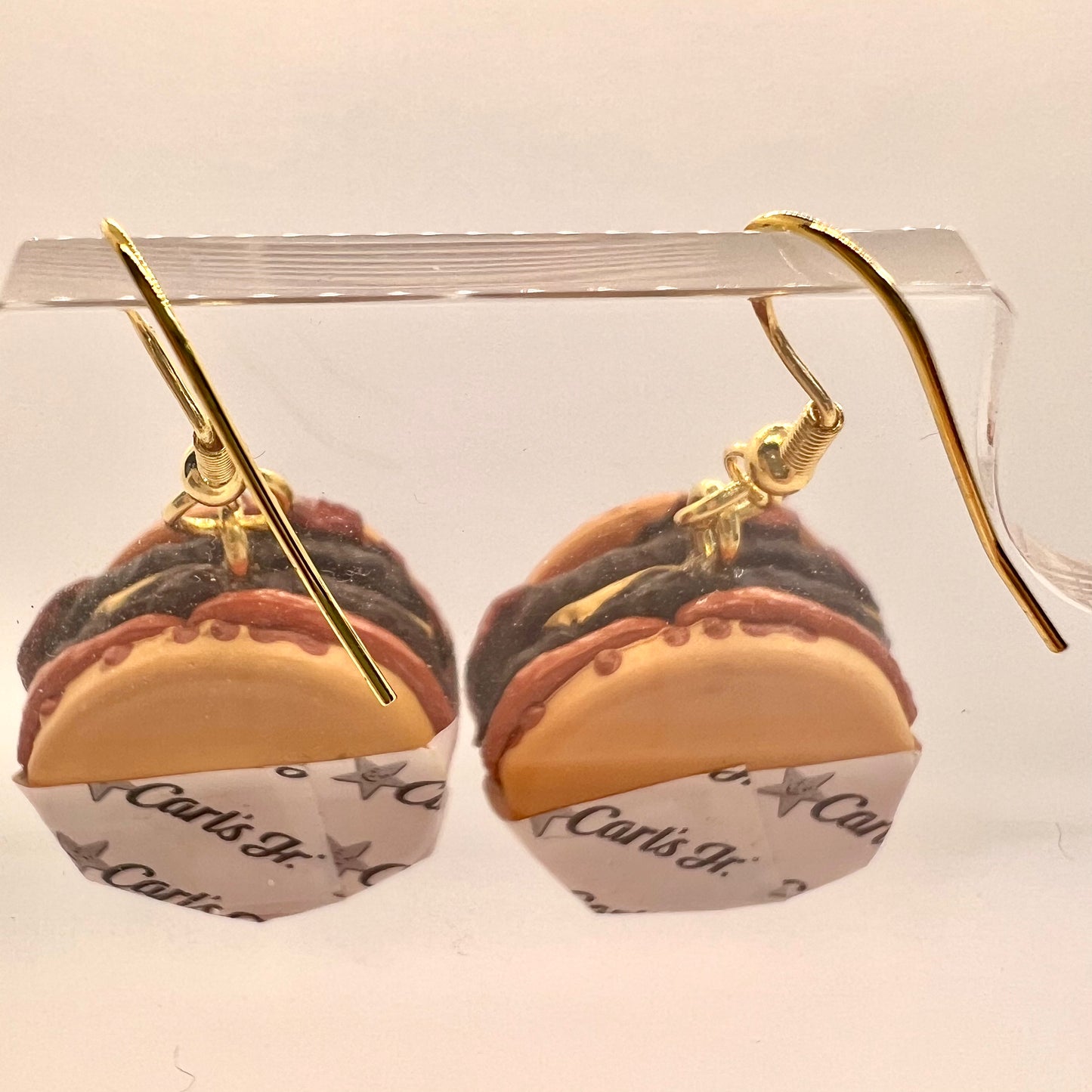 Carls Jr Burger Earrings