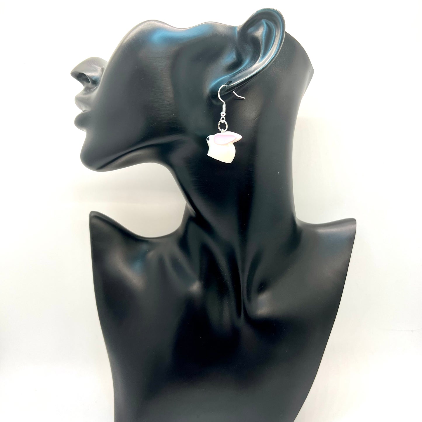 White Bunny Earrings