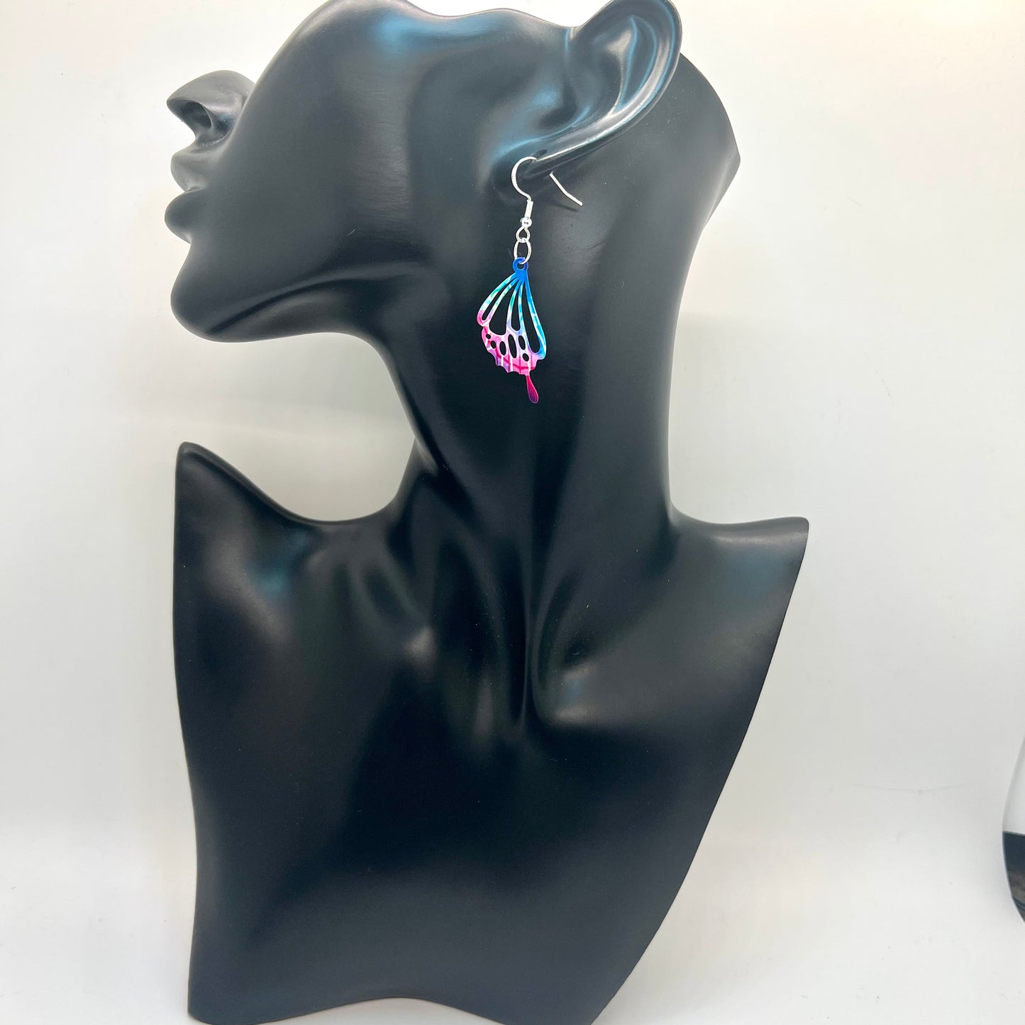 Rainbow Butterfly Wing Earrings