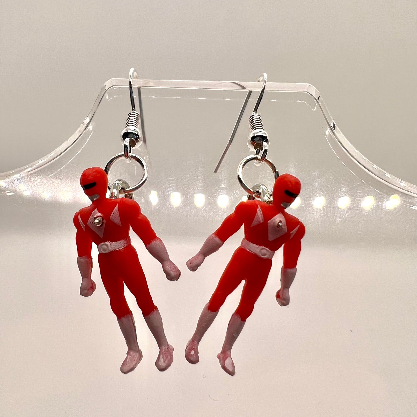 Red Power Ranger Earrings