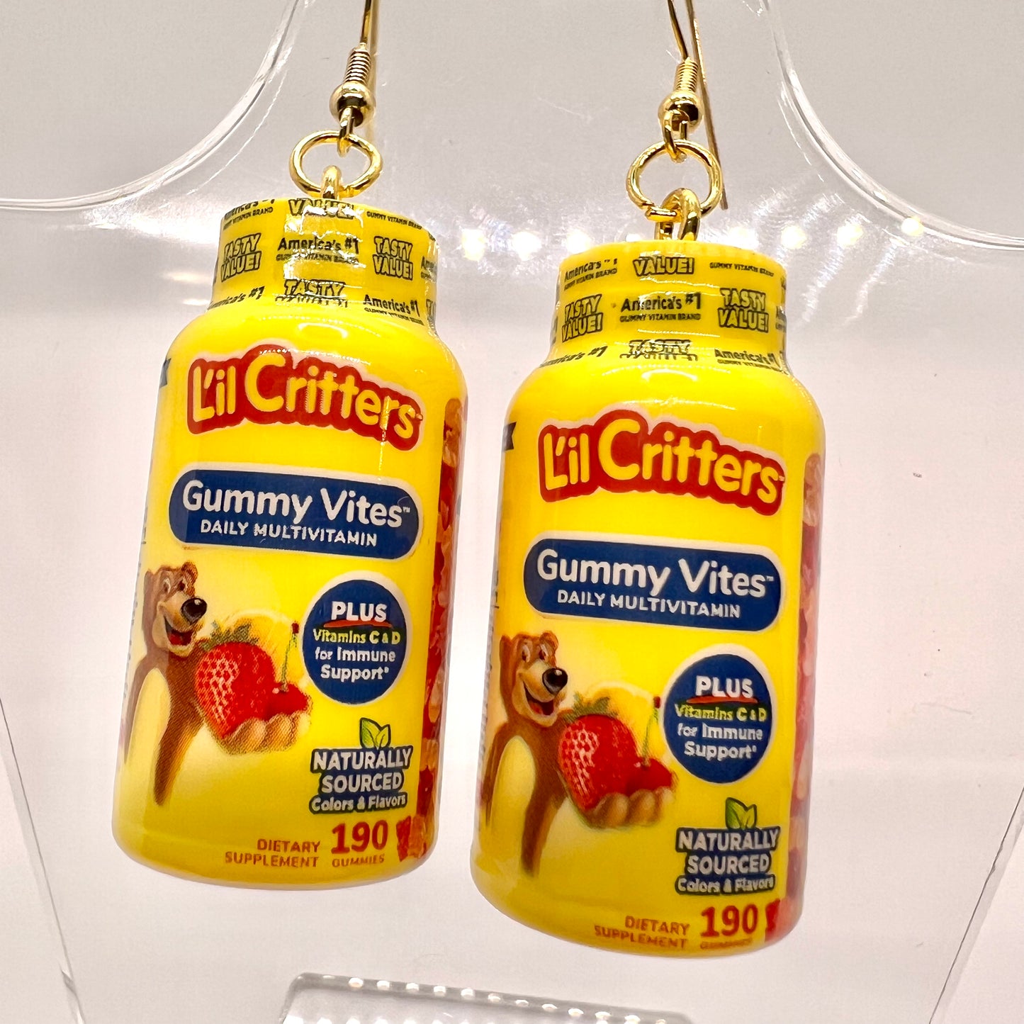 Lil Critters Vitamins Earrings