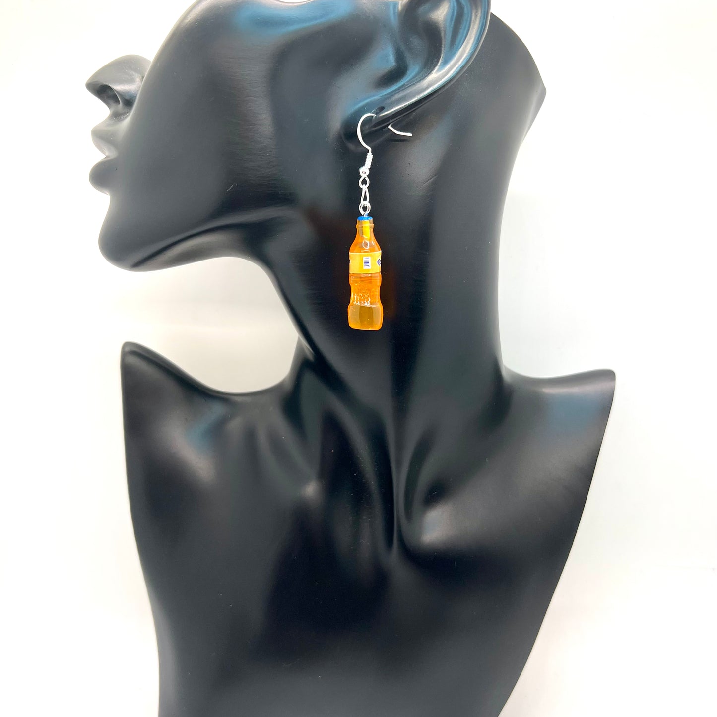 Orange Fanta Bottle Earrings