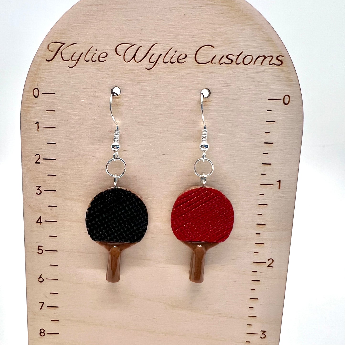 Ping Pong Paddle Earrings