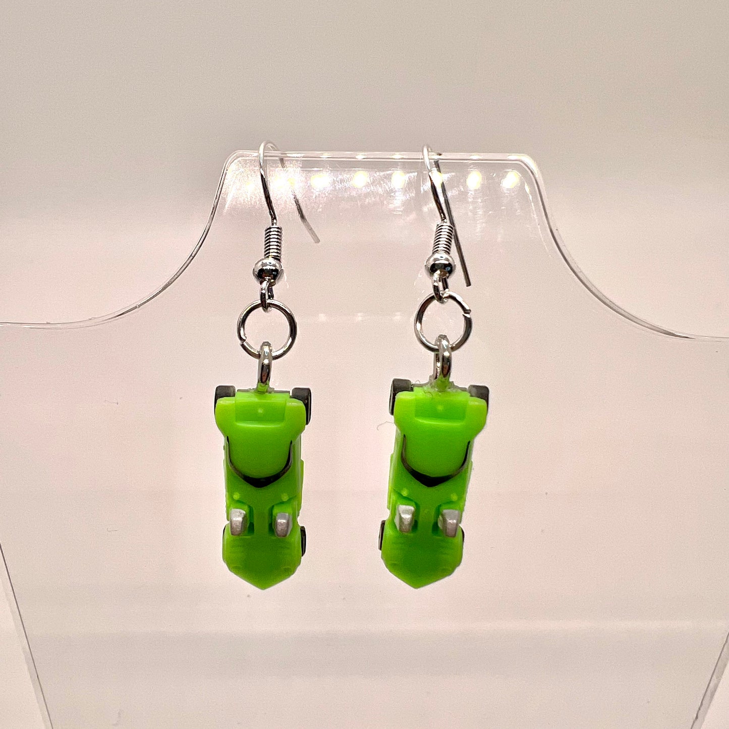 Green Hot Wheels Car Earrings