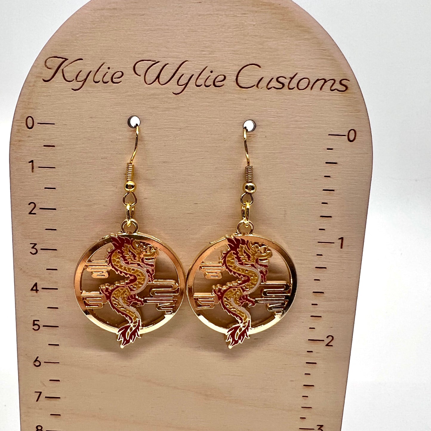 Red Dragon Earrings