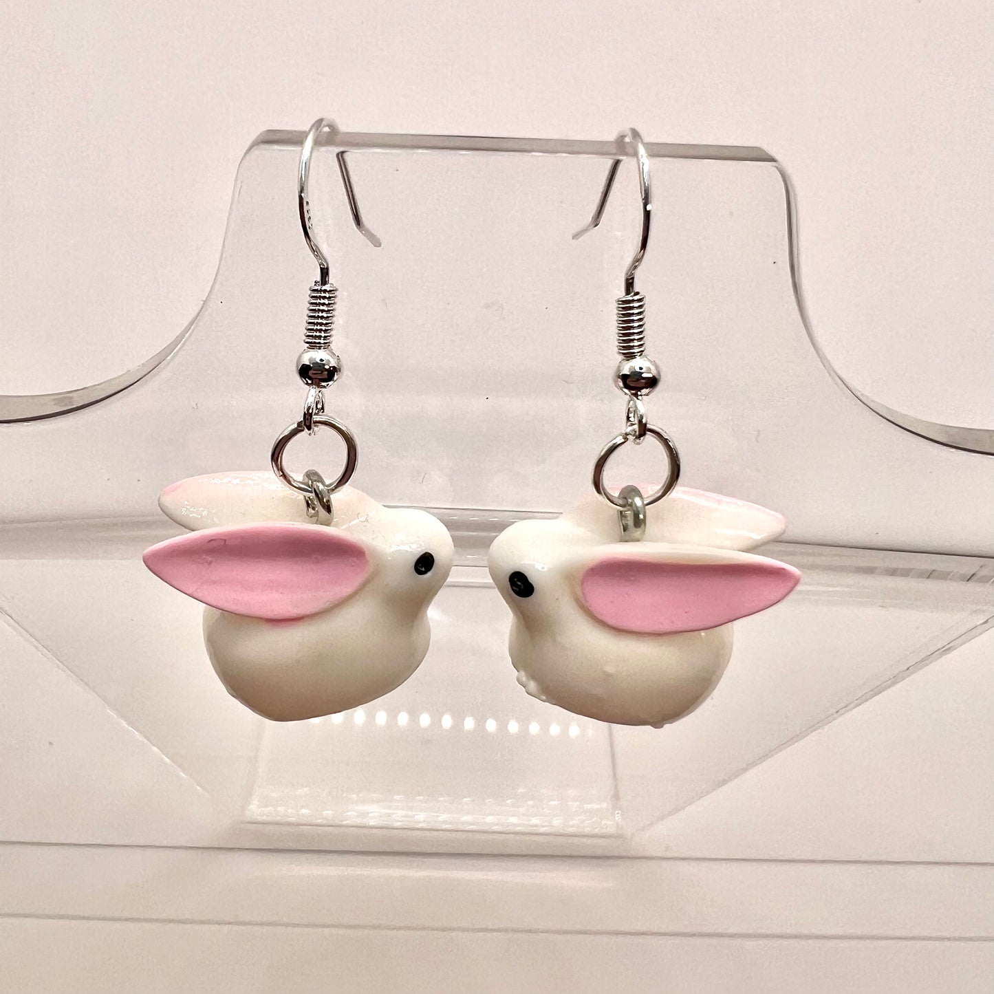 White Bunny Earrings